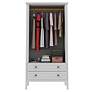 4_Crown 40 1/4" Wide White 2-Drawer Full Wardrobe more views