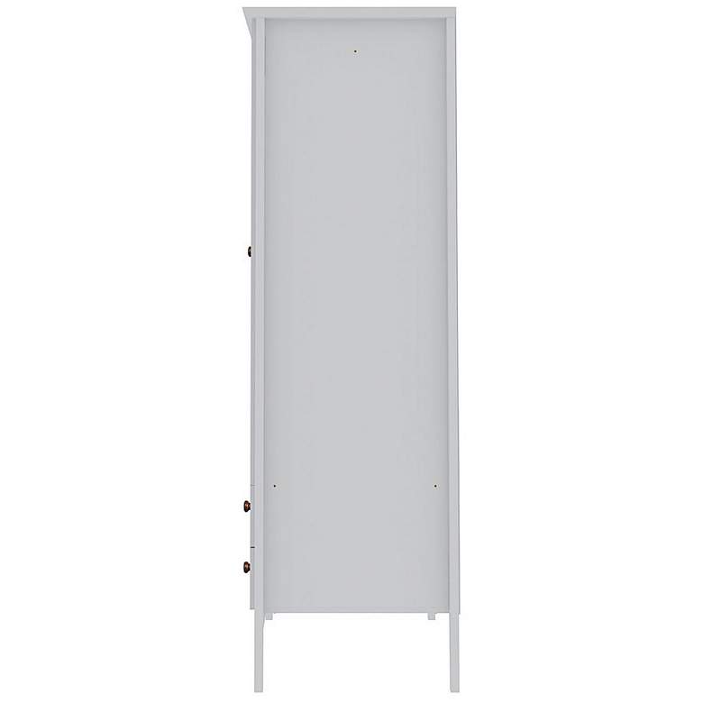Image 6 Crown 40 1/4" Wide White 2-Drawer Full Wardrobe more views