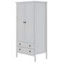 7_Crown 40 1/4" Wide White 2-Drawer Full Wardrobe more views