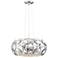 Crown 7-Light 24 Inch Designer Oblong Disc Chrome Shade Pendant Light