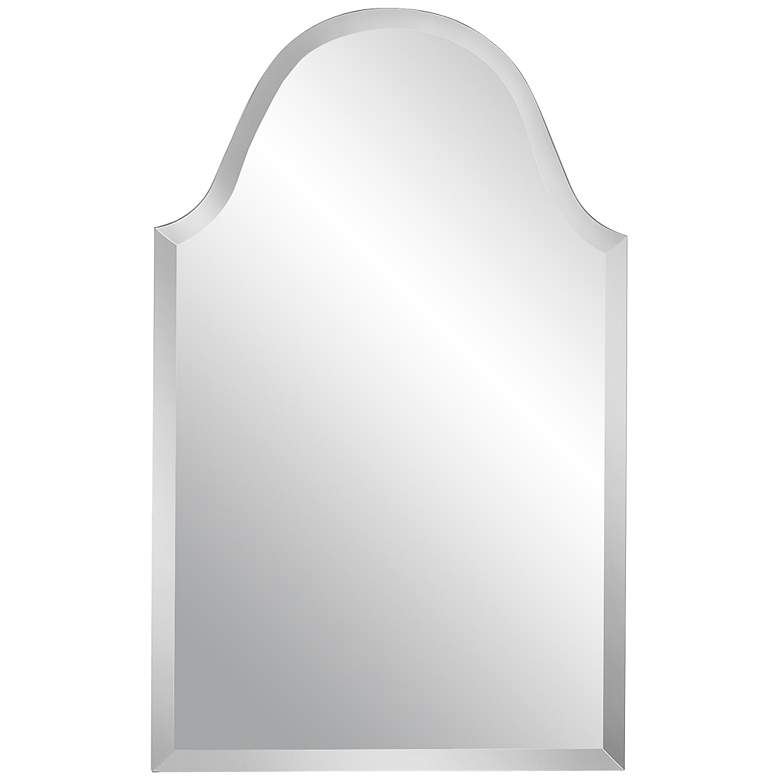 Crown Arch Frameless 20 inch x 40 inch Beveled Wall Mirror