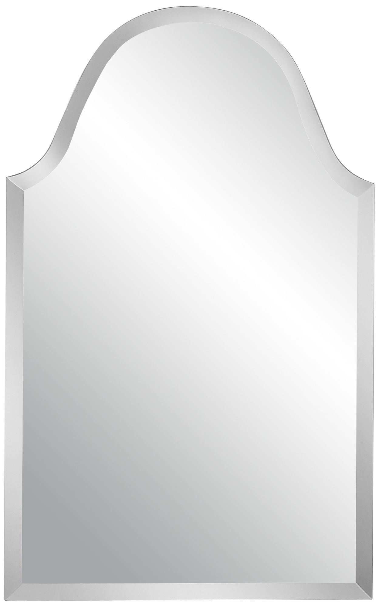 Crown Arch Frameless 20" x 40" Beveled Wall Mirror P1620 Lamps Plus