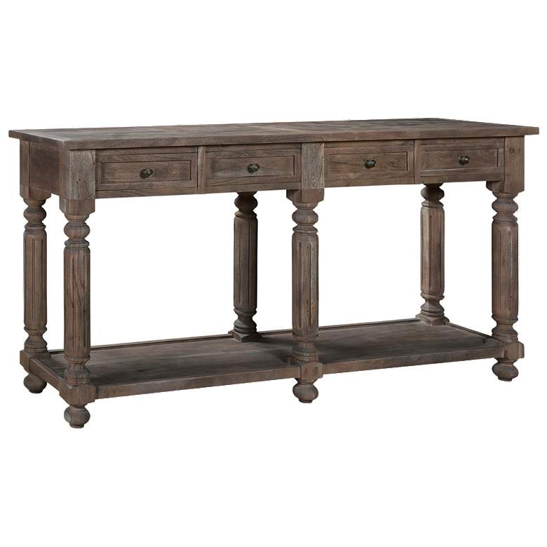 Image 1 Crown Court Medium Brown Wooden Console Table