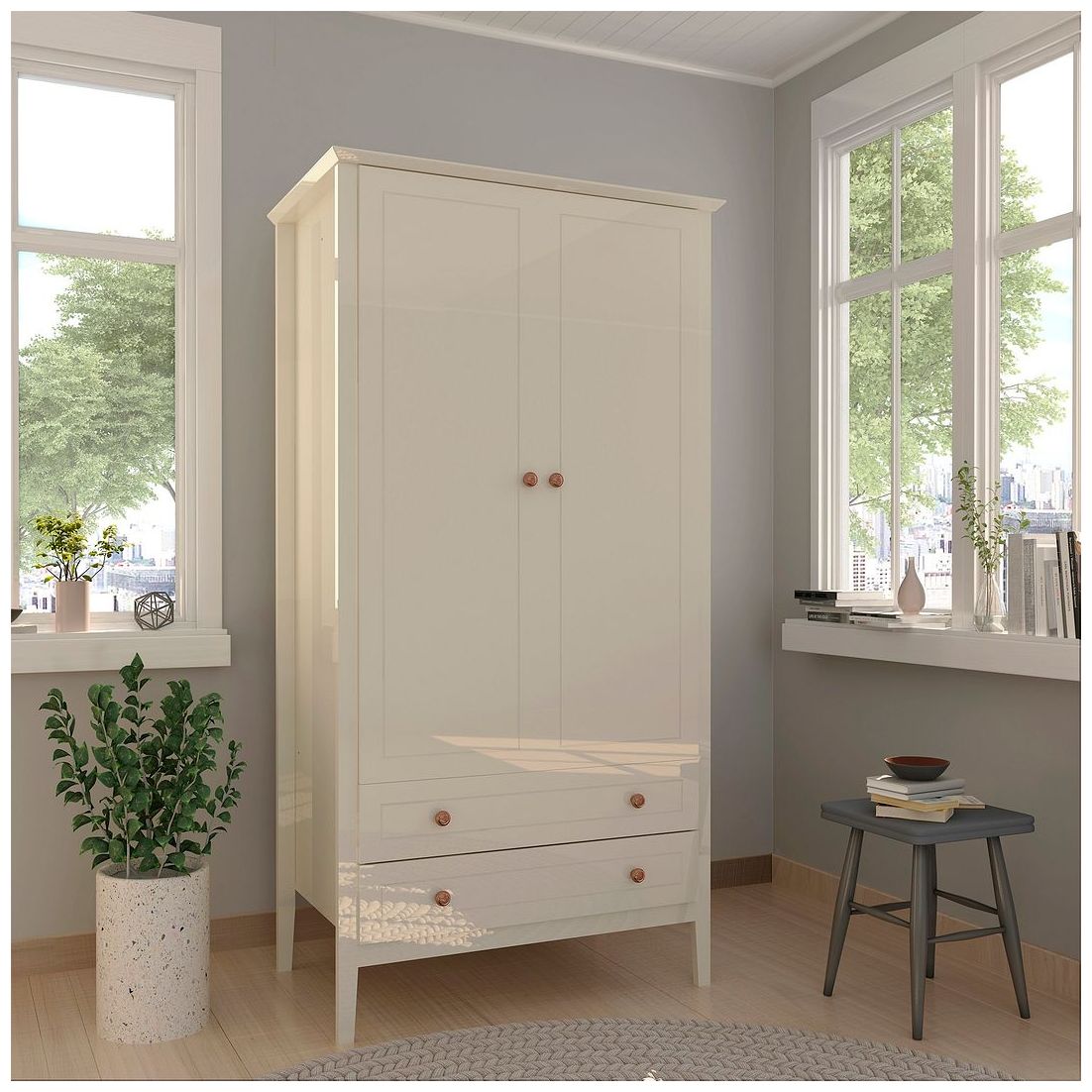 Image 3 Crown Full Wardrobe in Off White more views