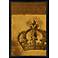 Crown Gold 30" High Black Rectangular Giclee Wall Art
