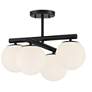2_Crown Heights 18" Wide 4-Light Matte Black Semi-Flush Mount Ceiling Li