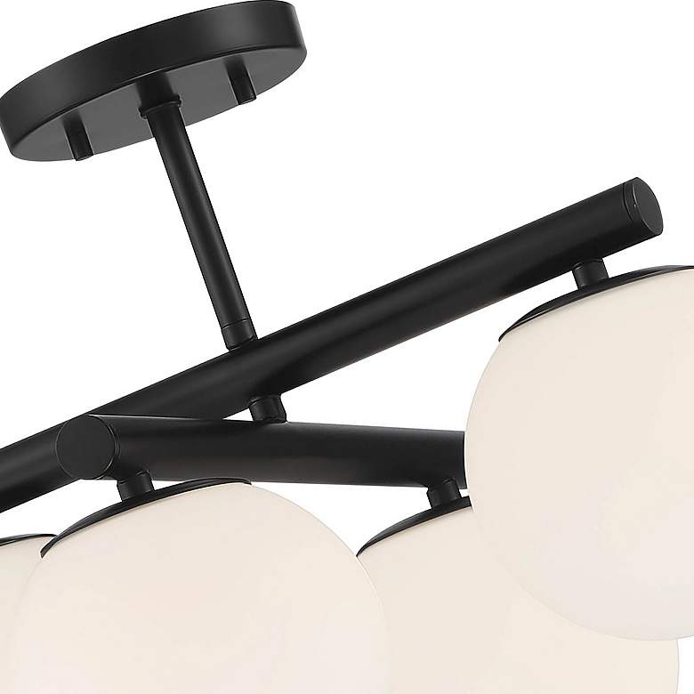 Image 3 Crown Heights 18" Wide 4-Light Matte Black Semi-Flush Mount Ceiling Li more views