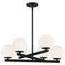 2_Crown Heights 26" Wide Matte Black 6 Light Chandelier