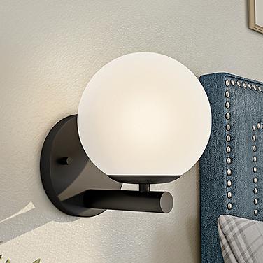Crown Heights 8" High Matte Black Wall Sconce