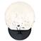 Crown Heights 8 in. 1-Light Matte Black Wall Sconce with White Art Glass