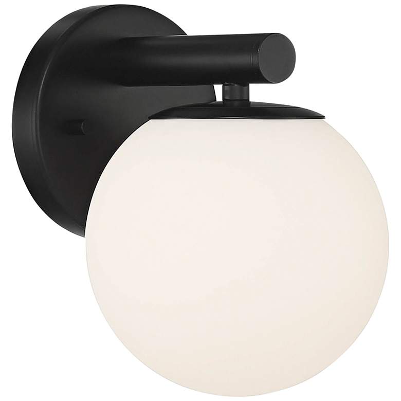Image 2 Crown Heights 8" High Matte Black Wall Sconce