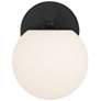 4_Crown Heights 8" High Matte Black Wall Sconce more views
