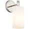 Crown Point 10.5" High Polished Nickel Sconce With Matte White Glass S