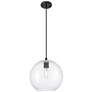 Crown Point 10" Wide Matte Black Mini Pendant w/ Clear Shade