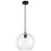 Crown Point 10" Wide Matte Black Mini Pendant w/ Clear Shade