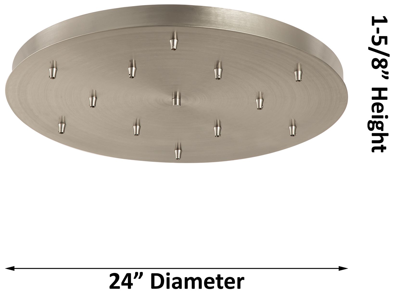 Image 2 Crown Point 12 Light 24" Cord Hung Multi Pendant Satin Nickel Seedy Shade more views
