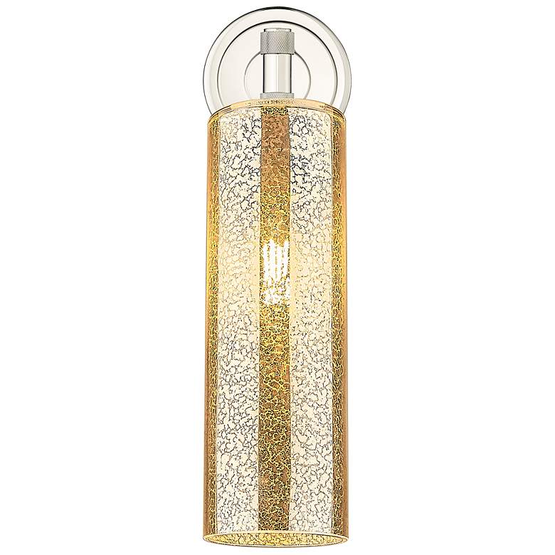 Image 2 Crown Point 15.5" High Polished Nickel Wall Sconce With Mercury Shade more views