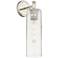 Crown Point 15.5" High Polished Nickel Sconce With Seedy Glass Shade