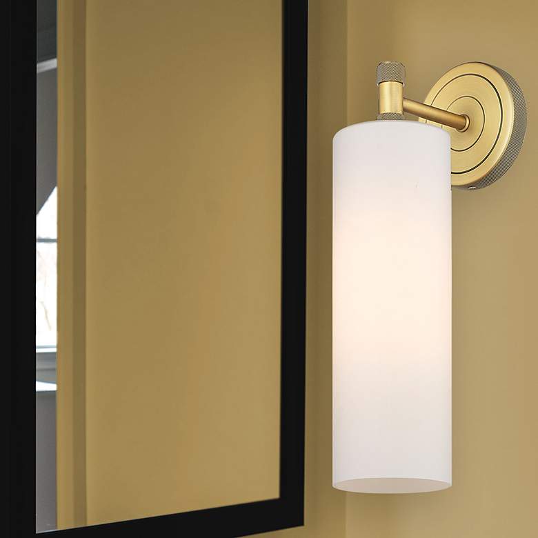 Image 4 Crown Point 15 1/2" High Brushed Brass Wall Sconce more views