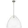 Crown Point 16" Wide Satin Nickel Dome Pendant Light