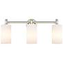 Crown Point 23.88"W 3 Light Polished Nickel Bath Light w/ Matte White