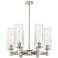 Crown Point 24"W 6 Light Polished Nickel Stemmed Chandelier w/ Seedy S