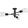 Crown Point 29.4" Wide 3 Light Matte Black Flush Mount with Seedy Shad