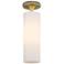 Crown Point 3.88" Wide Brushed Brass Flush Mount With Matte White Shad
