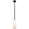 Crown Point 3.88" Wide Matte Black Stem Hung Pendant With Matte White