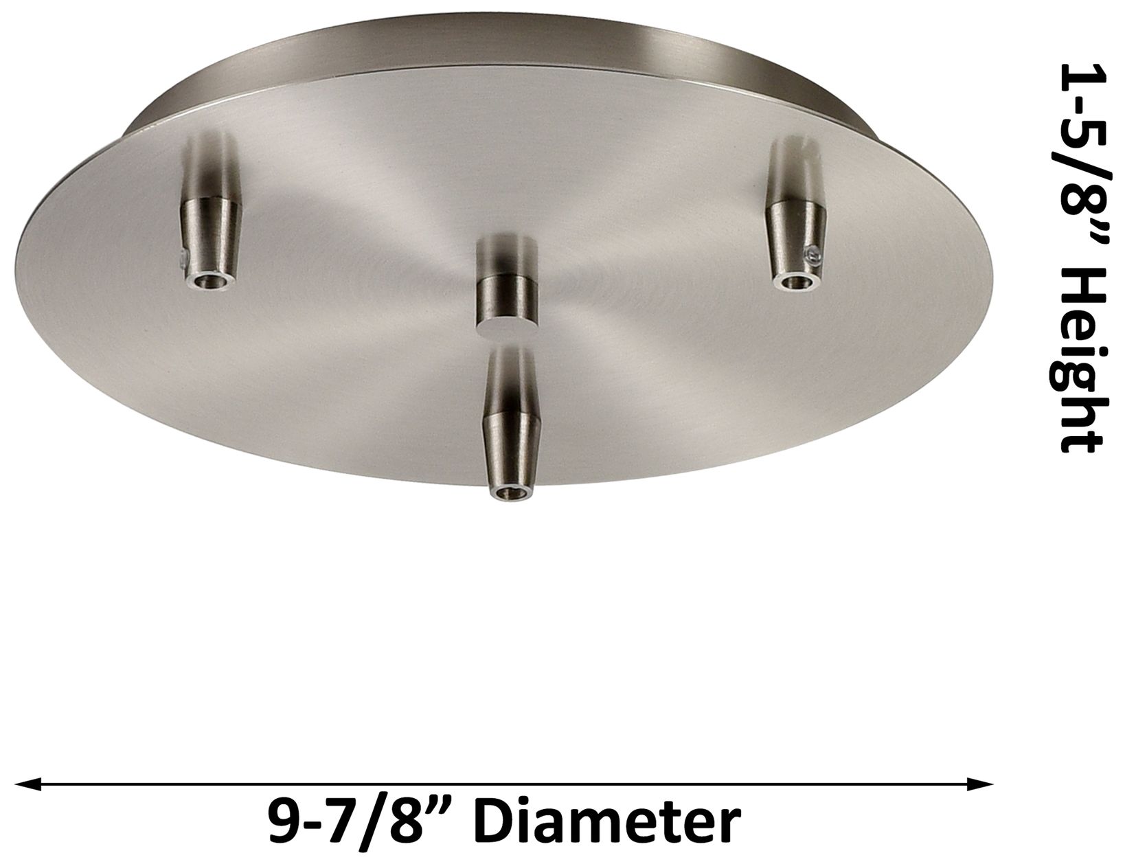 Image 2 Crown Point 3 Light 13" Cord Hung Multi Pendant Satin Nickel White Shade more views