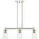 Crown Point 30.5"W 3 Light Polished Nickel Stem Island Light w/ Seedy