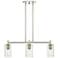 Crown Point 30.5"W 3 Light Polished Nickel Stem Island Light w/ Swirl