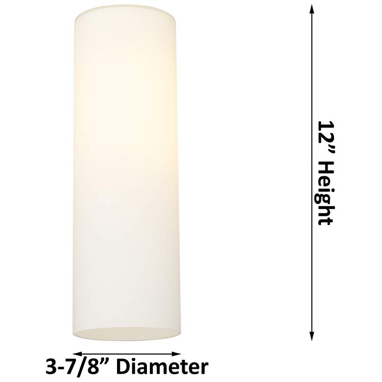 Image 2 Crown Point 32"W 8 Light Brass Stem Chandelier w/ 12" White Shade more views