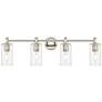 Crown Point 34" Wide Polished Nickel 4-Light Bath Light