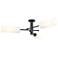 Crown Point 39.25"W 3 Light Matte Black Flush Mount With Matte White S
