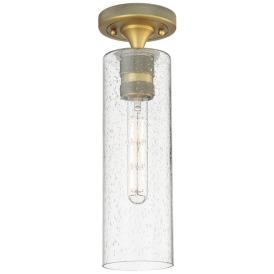 Crown Point 4" Wide Brushed Brass Flush Mount with Seedy Shade Crown Point 4" Wide Brushed Brass Flush Mount with Seedy Shade