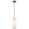 Crown Point 4" Wide Stem Hung Satin Nickel Pendant With White Shade