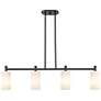1_Crown Point 43 3/4"W Matte Black 4-Light Island Chandelier