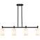 Crown Point 43 3/4"W Matte Black 4-Light Island Chandelier