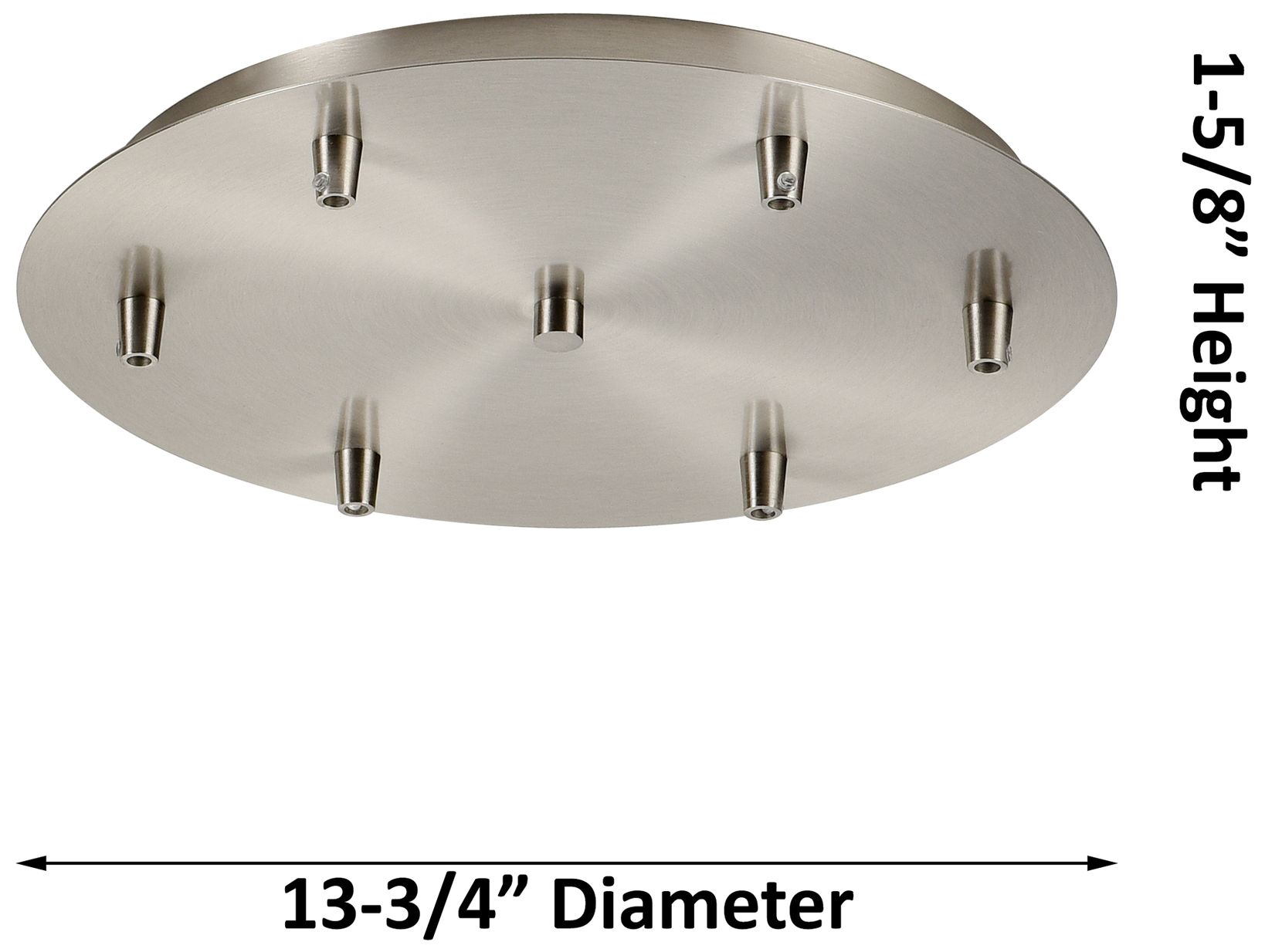 Image 3 Crown Point 6 Light 16" Cord Hung Multi Pendant Satin Nickel Seedy Shade more views