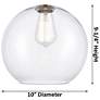 2_Crown Point Athens 10"W Polished Nickel Flush Mount With Clear Shade more views