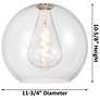 2_Crown Point Athens 12" Wide Satin Nickel Flush Mount With Seedy Shade more views