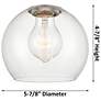 2_Crown Point Athens 20"W 3 Light Nickel Stem Pendant w/ Clear Shade more views