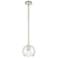 Crown Point Athens 6"W Polished Nickel Stem Pendant With Seedy Shade