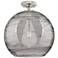 Crown Point Athens Deco Swirl 12"W Nickel Flush Mount w/ Smoke Shade
