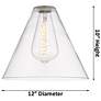 2_Crown Point Berkshire 12"W Brushed Brass Cord Pendant With Clear Shade more views