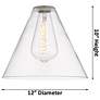 2_Crown Point Berkshire 12"W Polished Nickel Flush Mount With Clear Shade more views