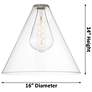 2_Crown Point Berkshire 16"W Polished Nickel Flush Mount With Seedy Shade more views