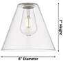 2_Crown Point Berkshire 8"W Brushed Brass Cord Pendant With Clear Shade more views