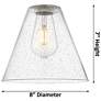 2_Crown Point Berkshire 8"W Polished Nickel Flush Mount With Seedy Shade more views